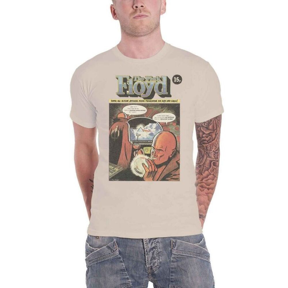 Pink Floyd Unisex Adult Comic T-Shirt / Sand
